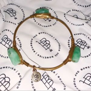 Green Bourbon & Bowties Large Bangle